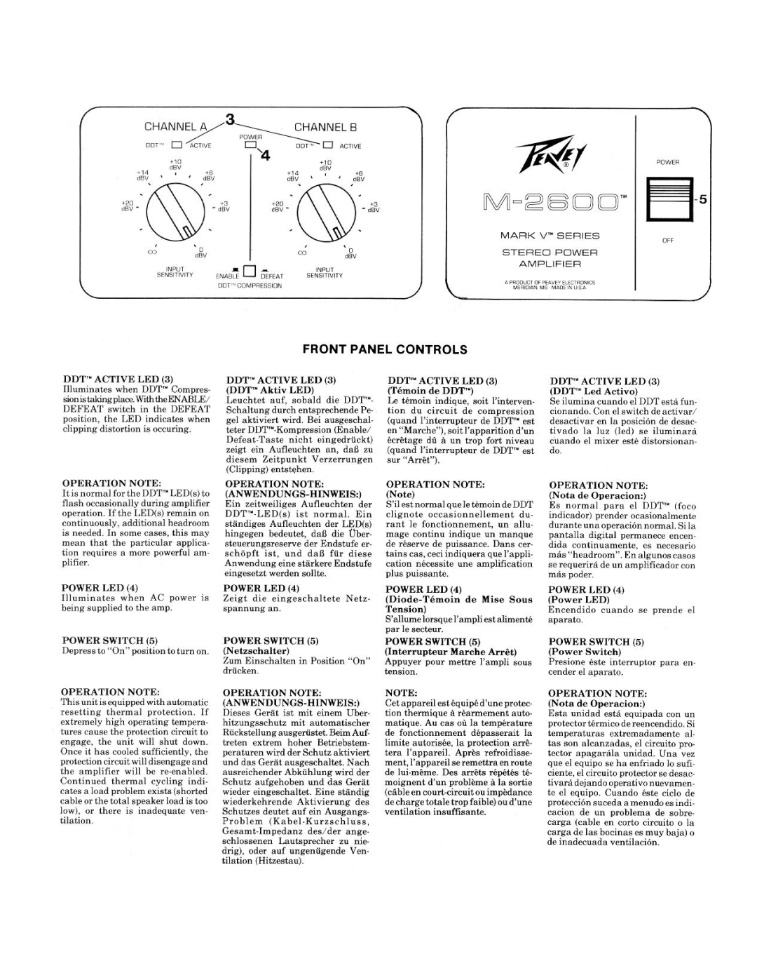 Peavey M-2600 manual 