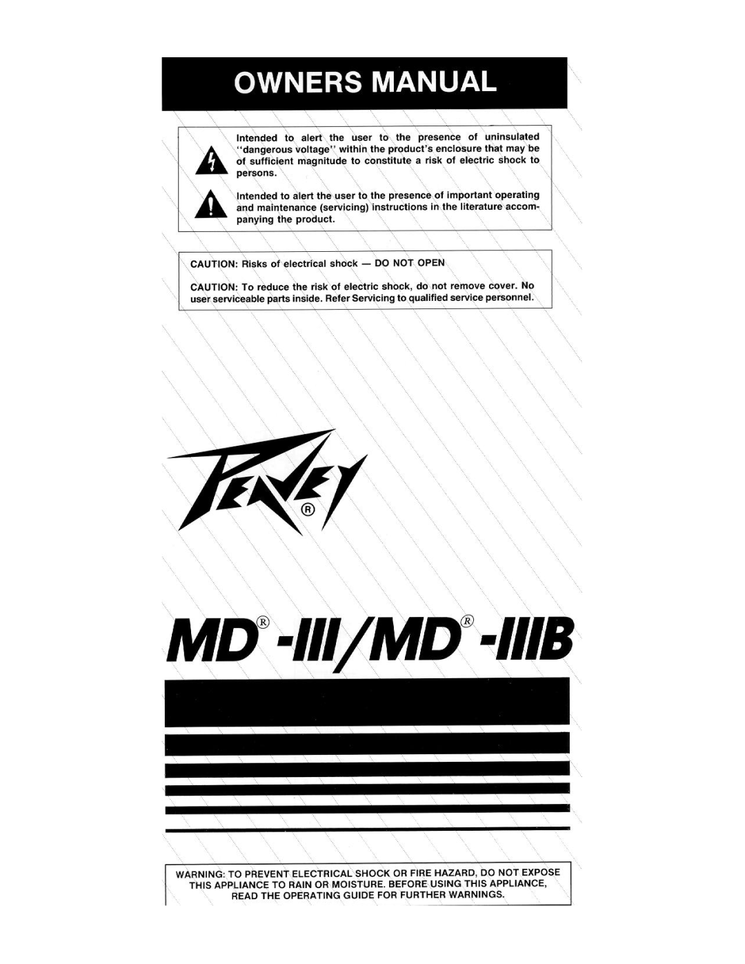 Peavey MD-IIIB manual 