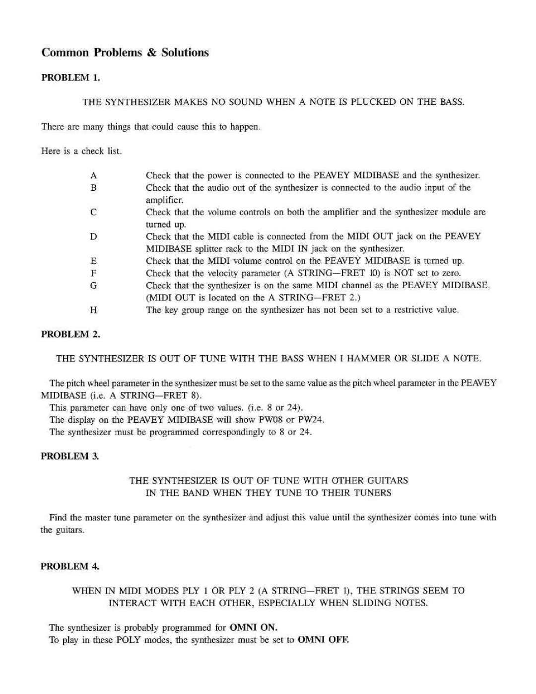 Peavey MidiBase manual 