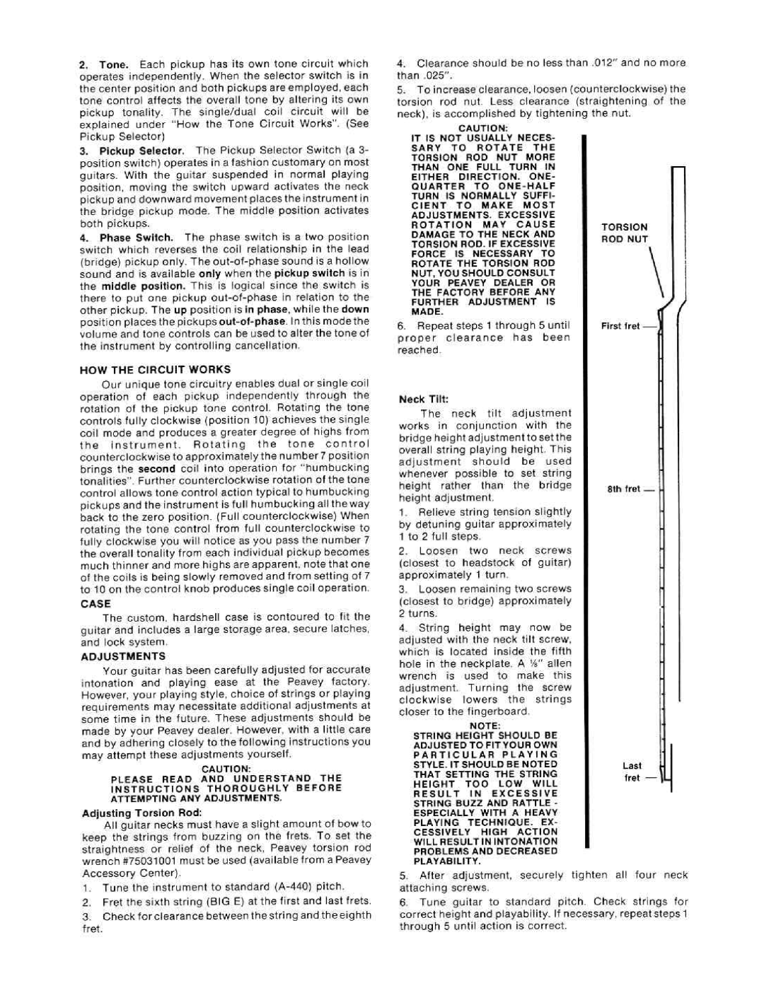 Peavey Milestone 12 manual 