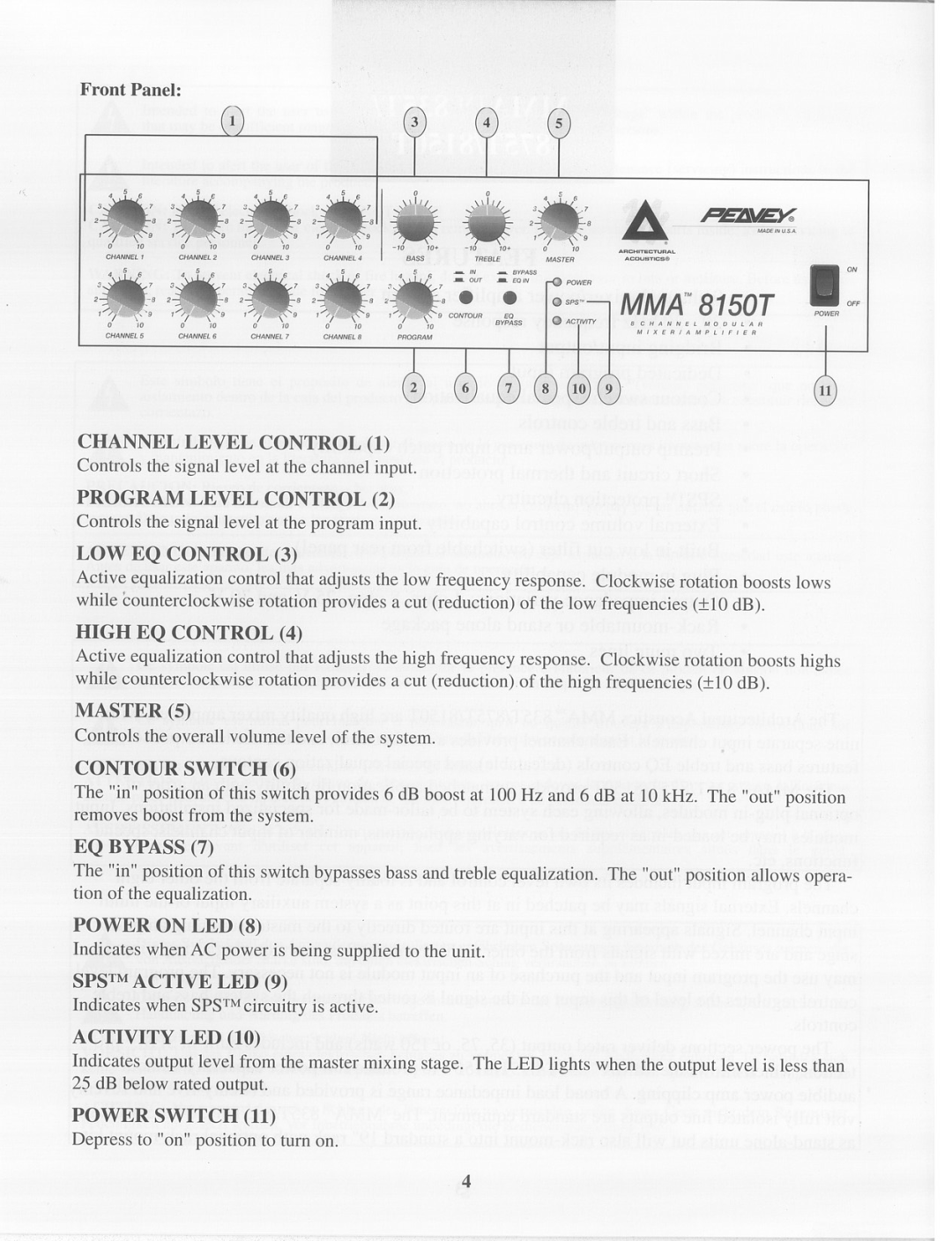 Peavey MMA 835T, MMA 875T, MMA 8150T II manual 