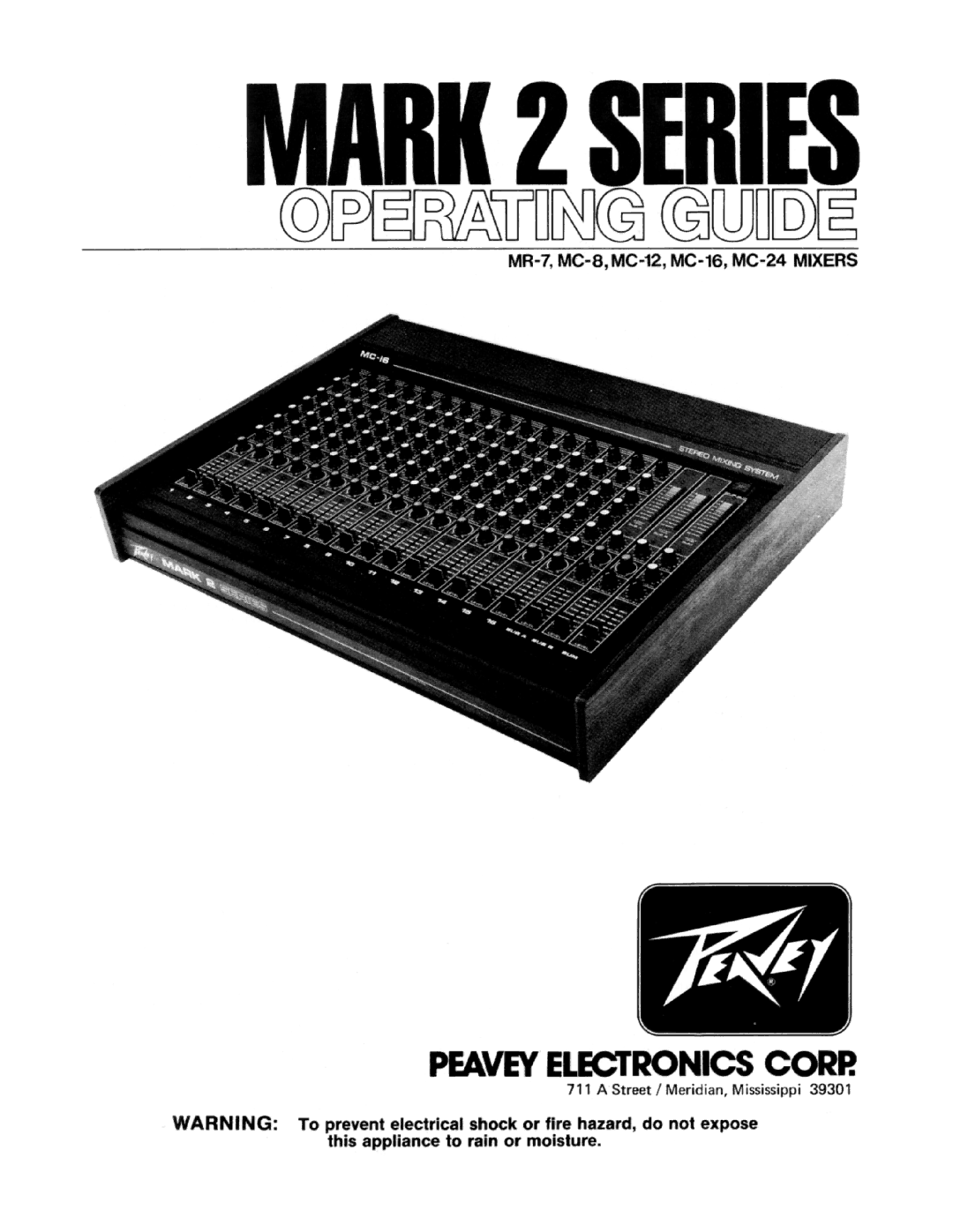 Peavey MC-8, MR-7, MC-16, MC-24, MC-12 manual 