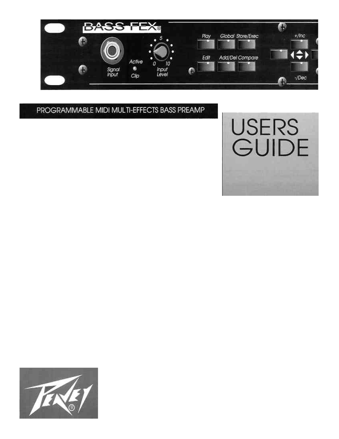 Peavey Multi-Effects Bass Preamp manual 