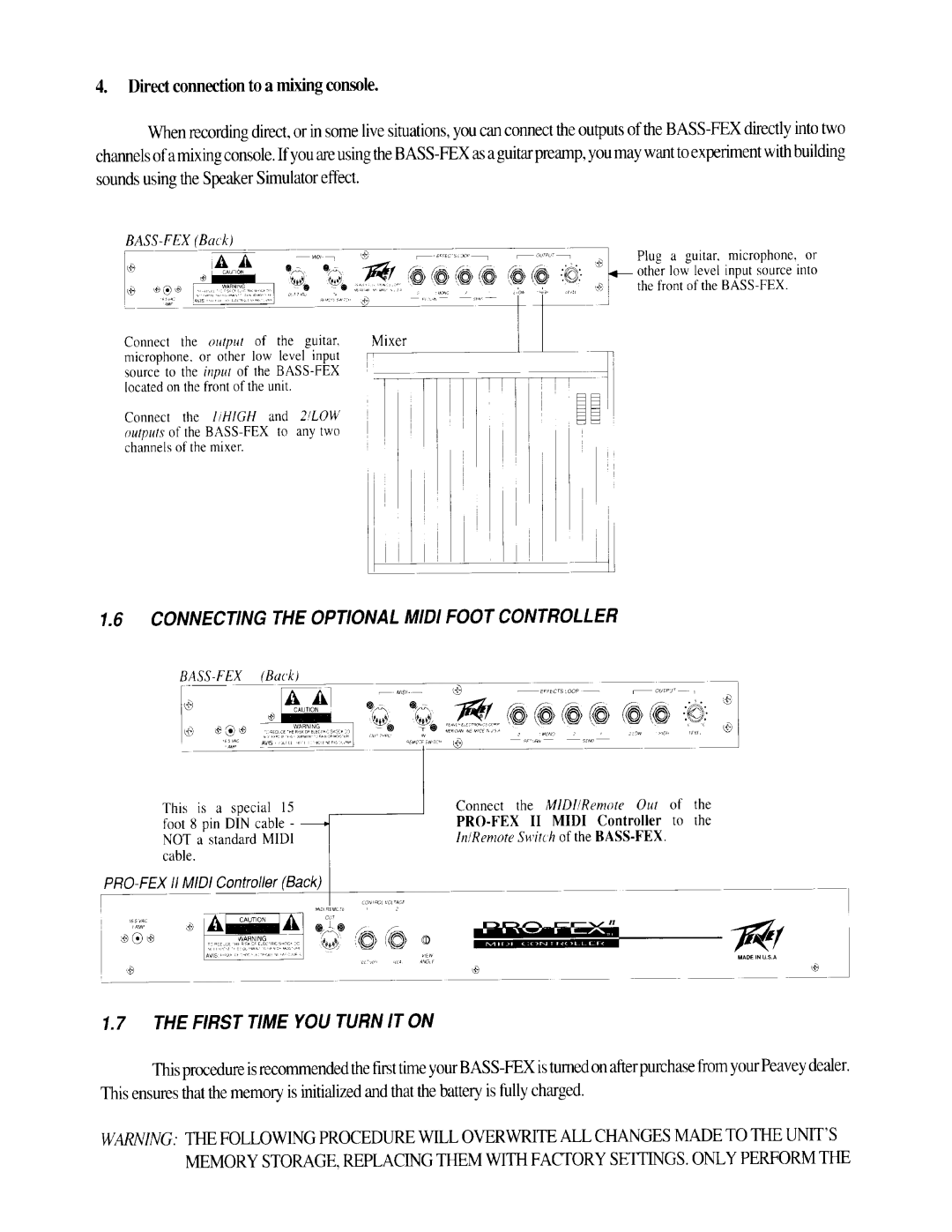 Peavey Multi-Effects Bass Preamp manual 