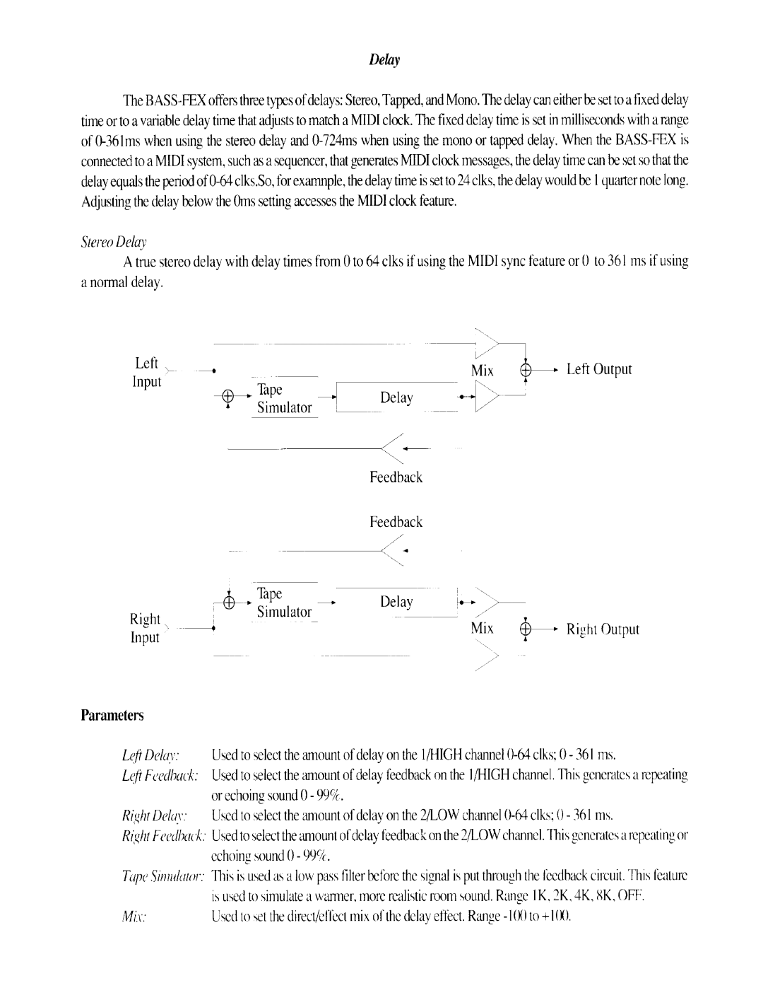 Peavey Multi-Effects Bass Preamp manual 