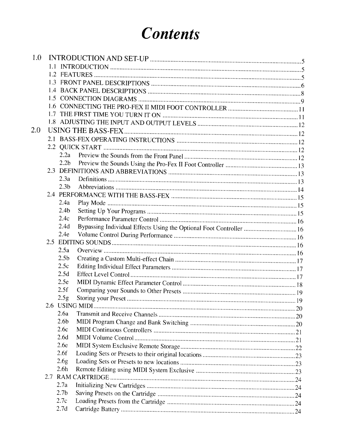 Peavey Multi-Effects Bass Preamp manual 