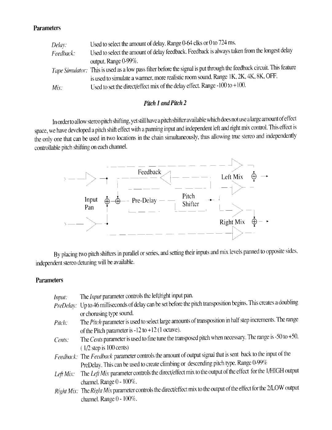 Peavey Multi-Effects Bass Preamp manual 