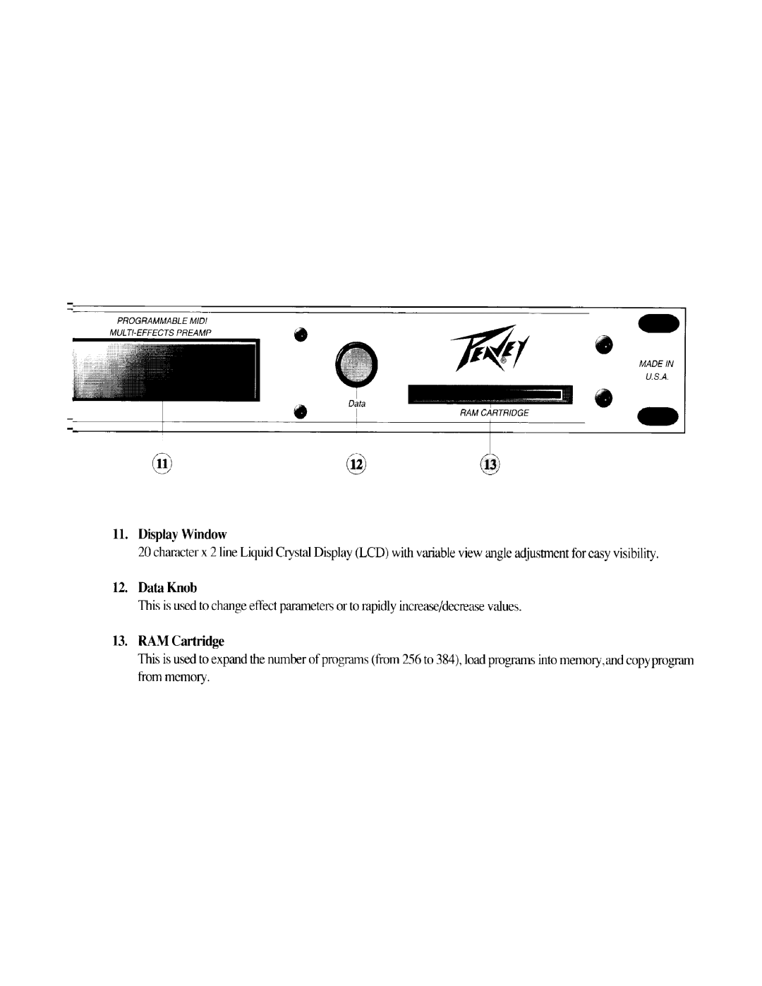 Peavey Multi-Effects Bass Preamp manual 