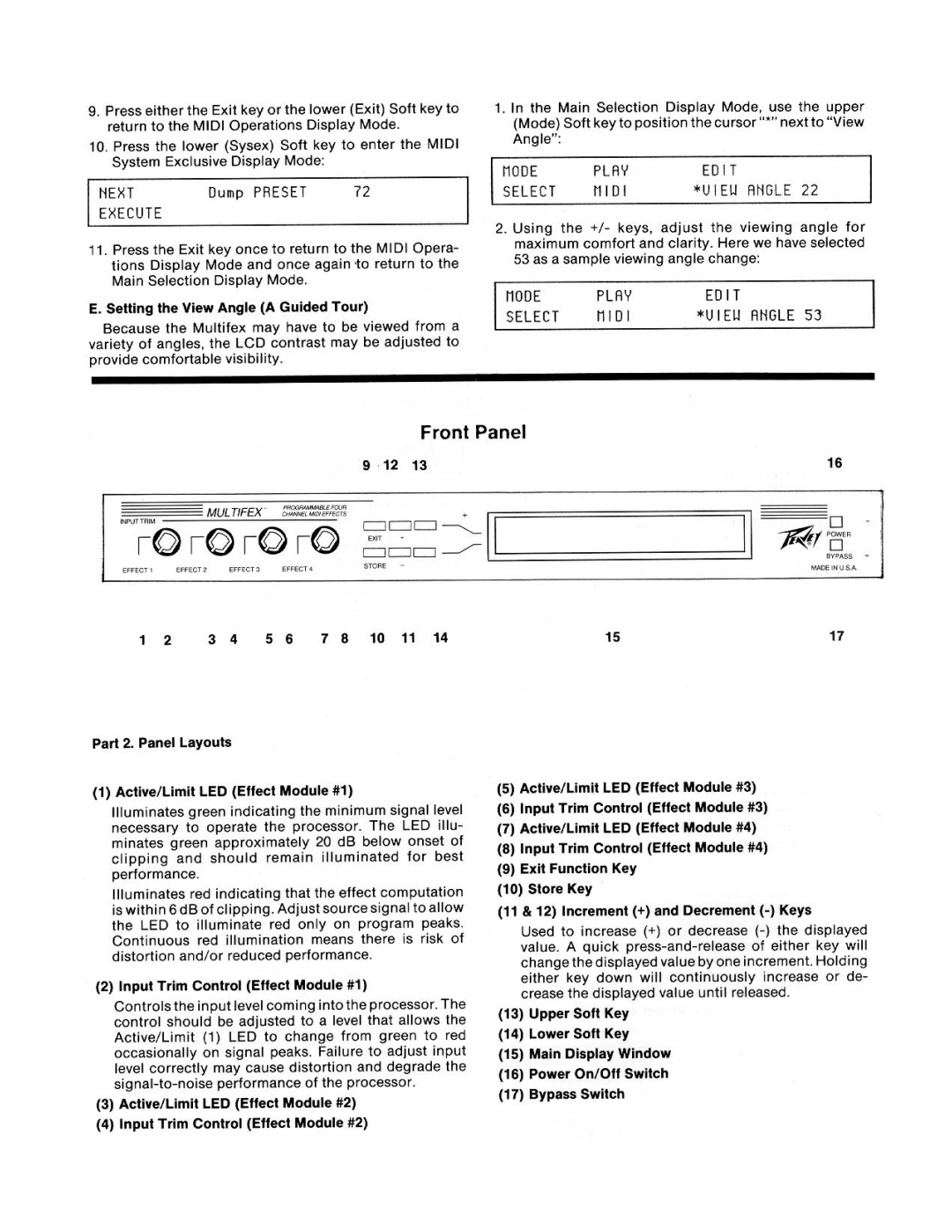 Peavey MULTIFEX manual 