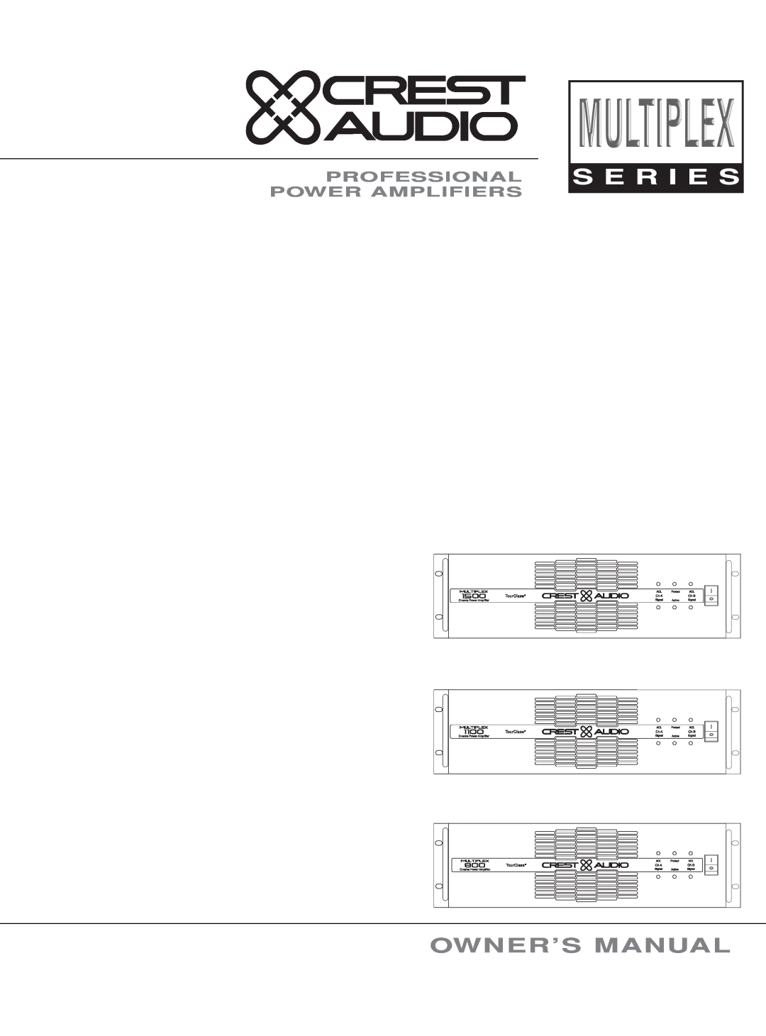 Peavey Multiplex Series owner manual Professional Power Amplifiers 