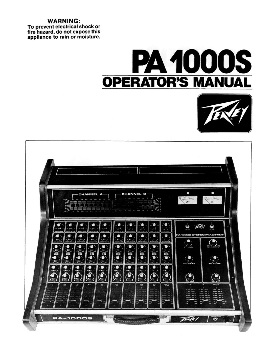 Peavey PA 1000S manual 