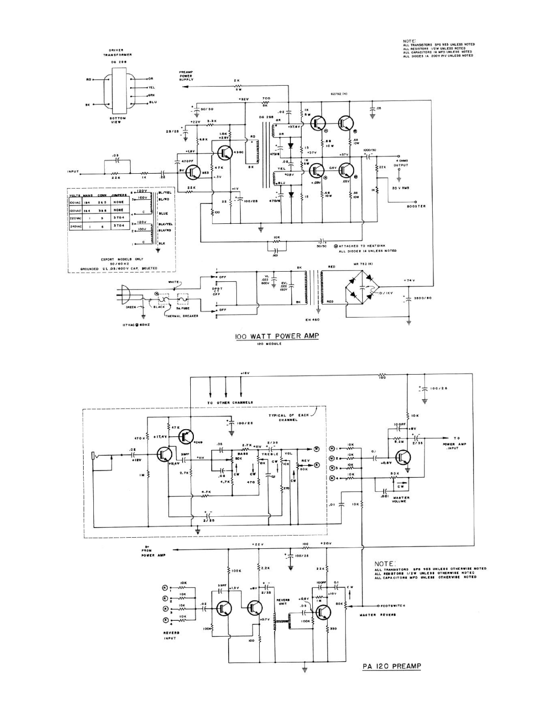 Peavey PA 120 manual 