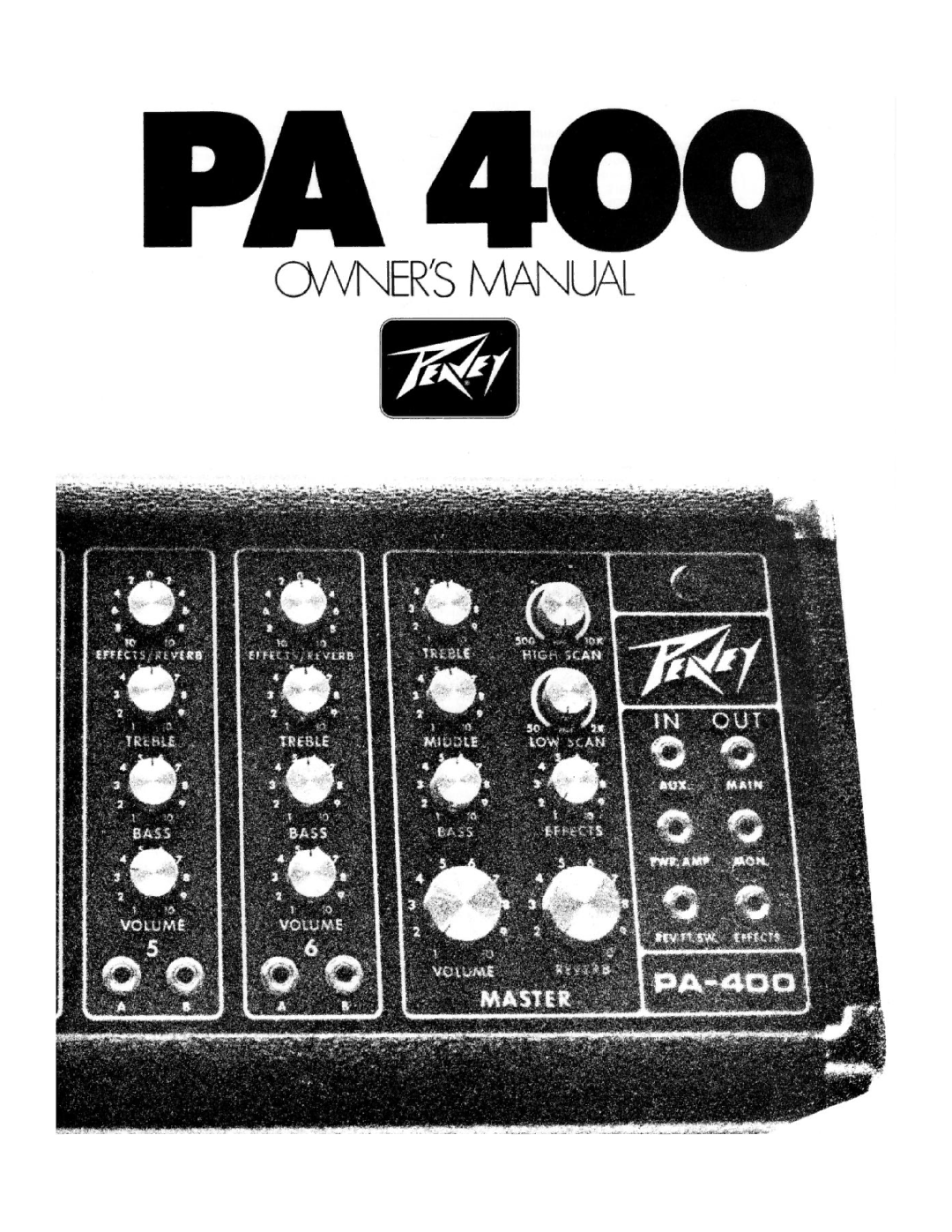 Peavey PA 400 manual 