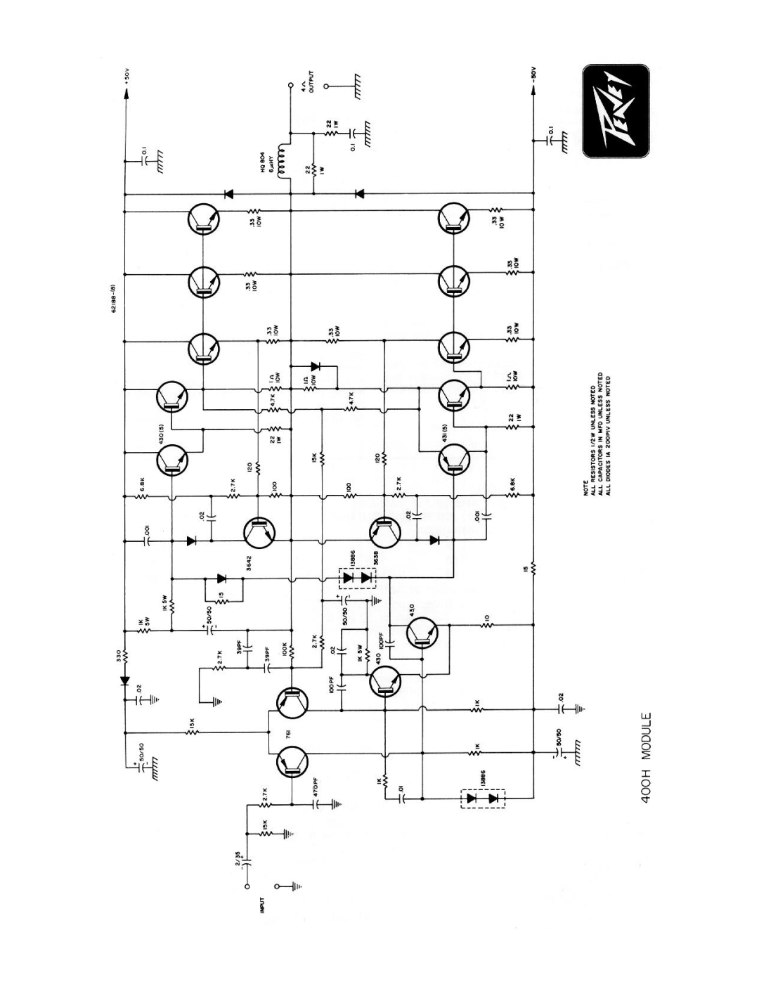 Peavey PA 400 manual 