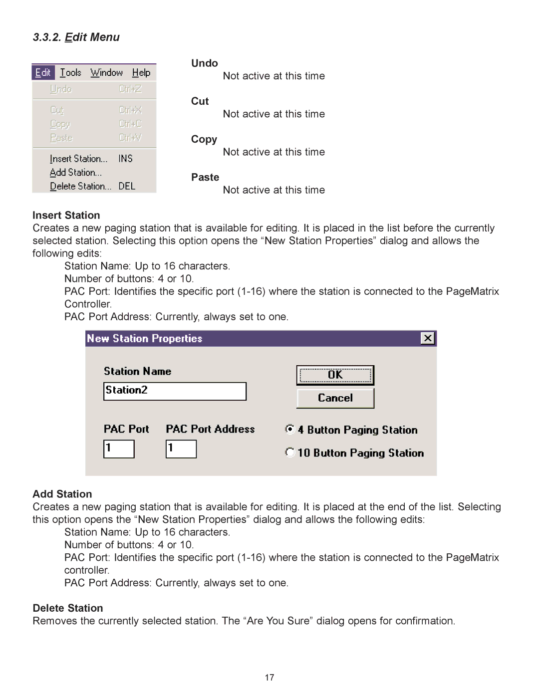 Peavey PageMatrix owner manual Edit Menu 