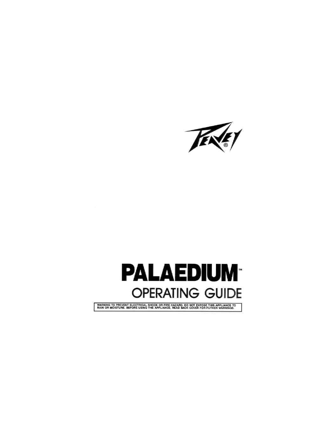 Peavey Palaedium manual 