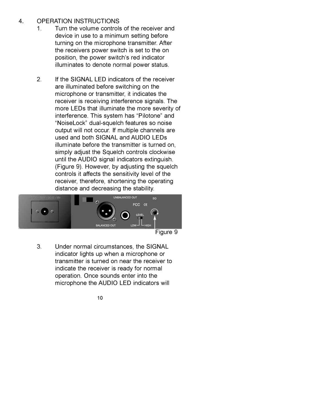 Peavey PCX-U302 manual Operation Instructions 