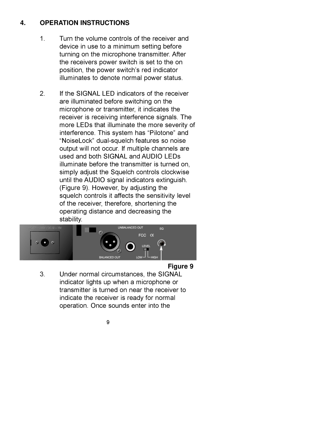 Peavey PCX-V12 manual Operation Instructions 