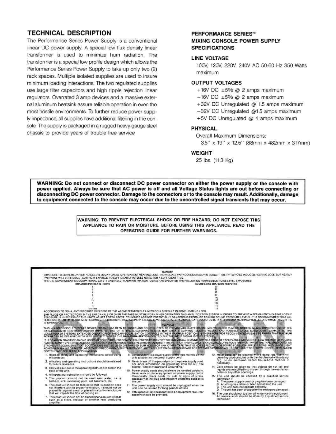 Peavey Performance Series manual 