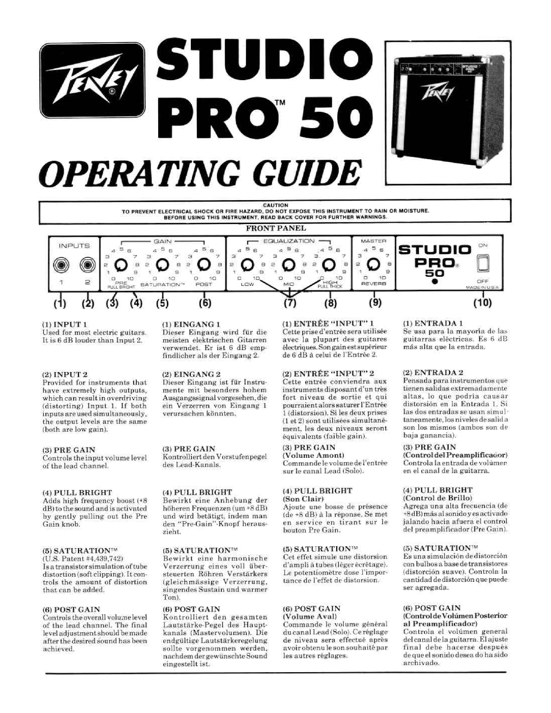 Peavey Pro 50 manual 