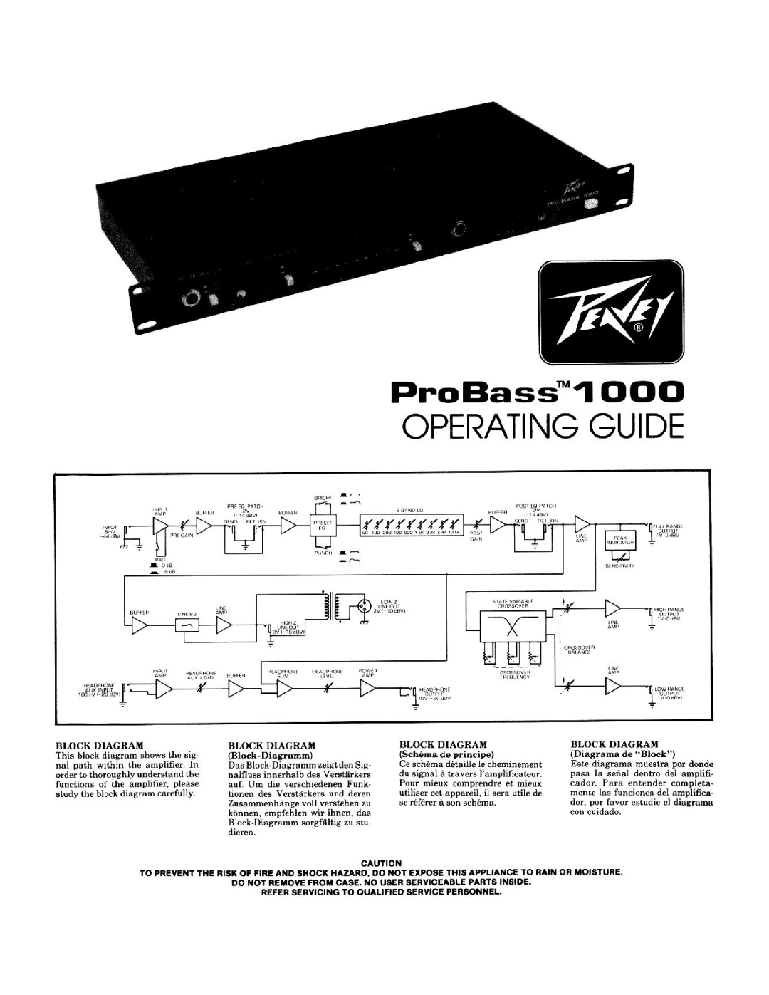 Peavey ProBass 1000 manual 