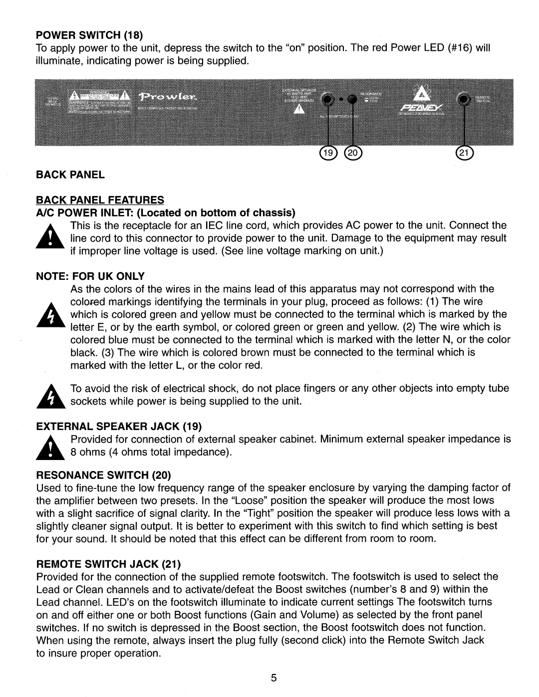 Peavey Prowler manual 