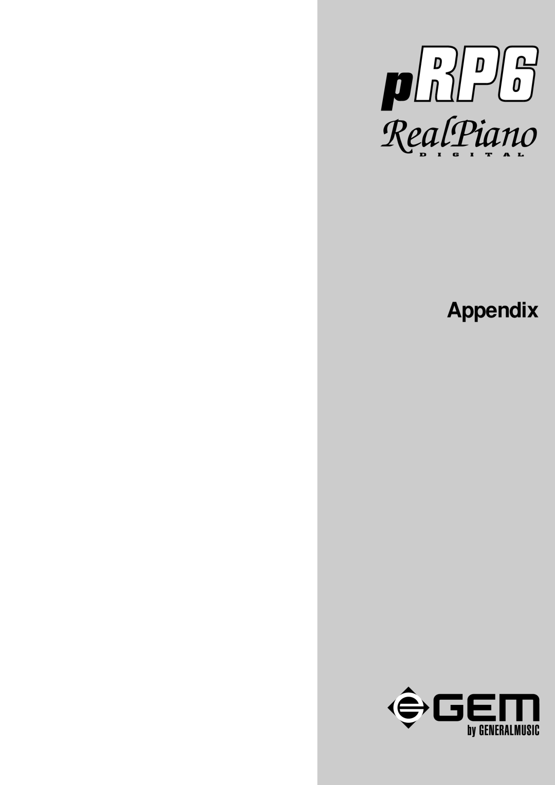 Peavey pRP 6 owner manual Appendix 