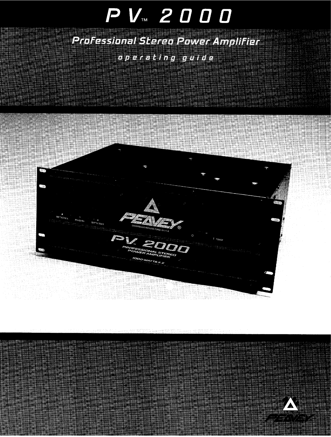Peavey PV 2000 manual 