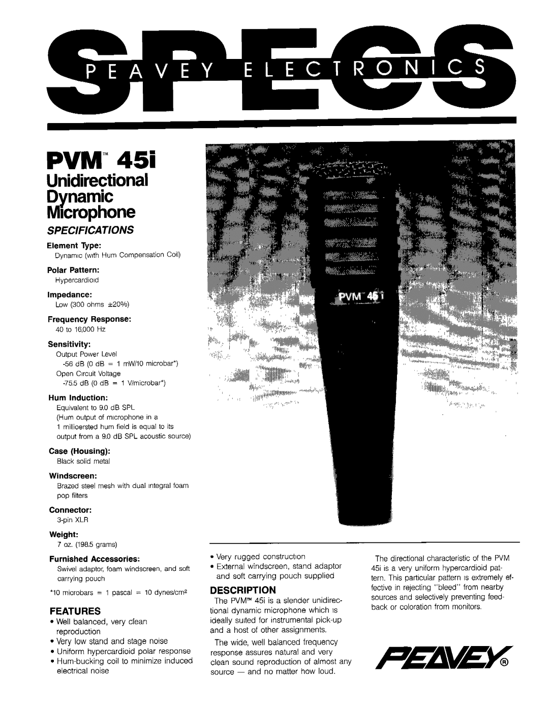 Peavey PVM 45i manual 