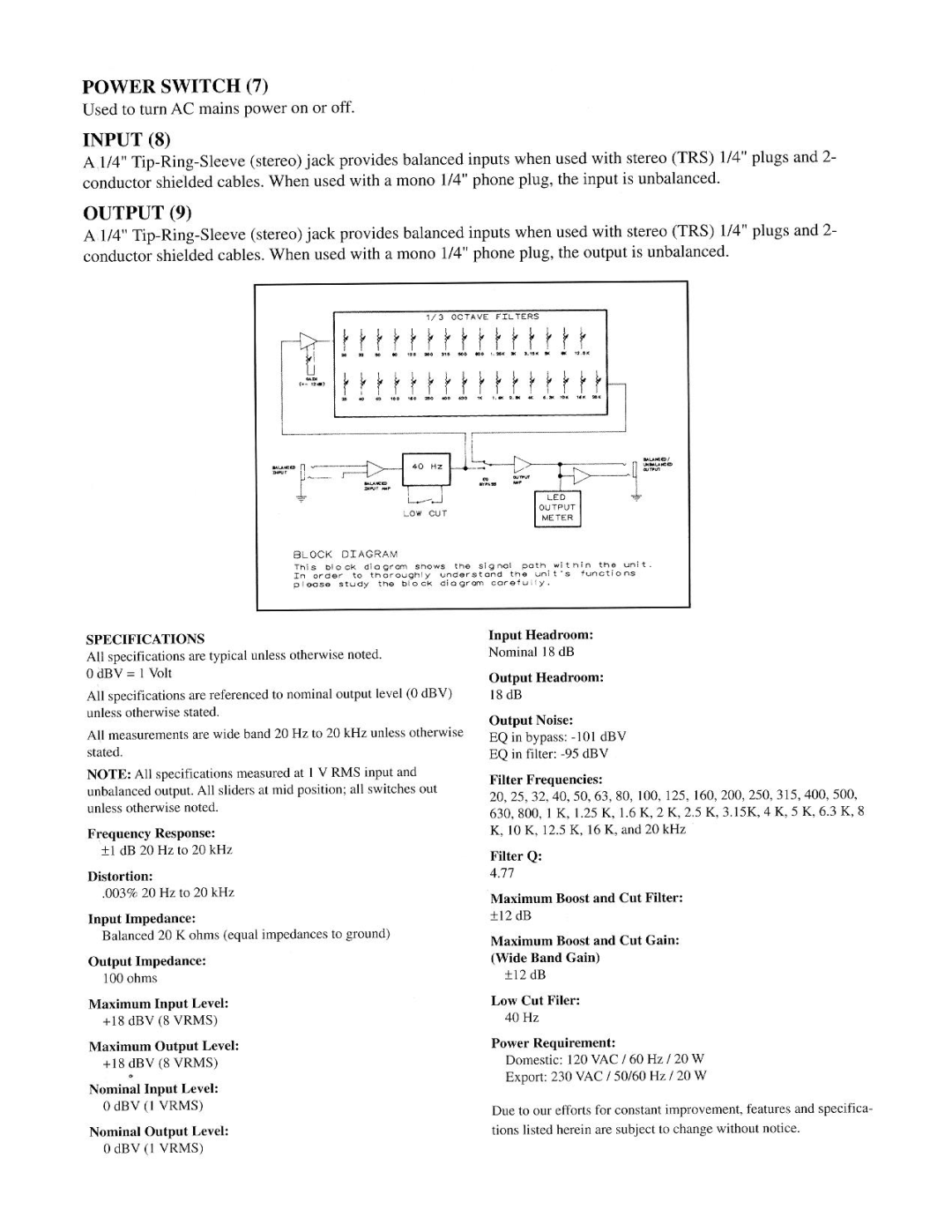Peavey Q 231, Q 131 manual 
