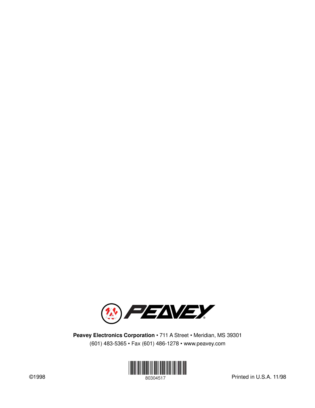 Peavey Q 231F Dual owner manual Peavey Electronics Corporation 711 a Street Meridian, MS 