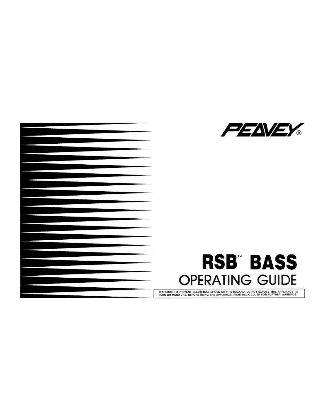 Peavey RSB Bass manual 