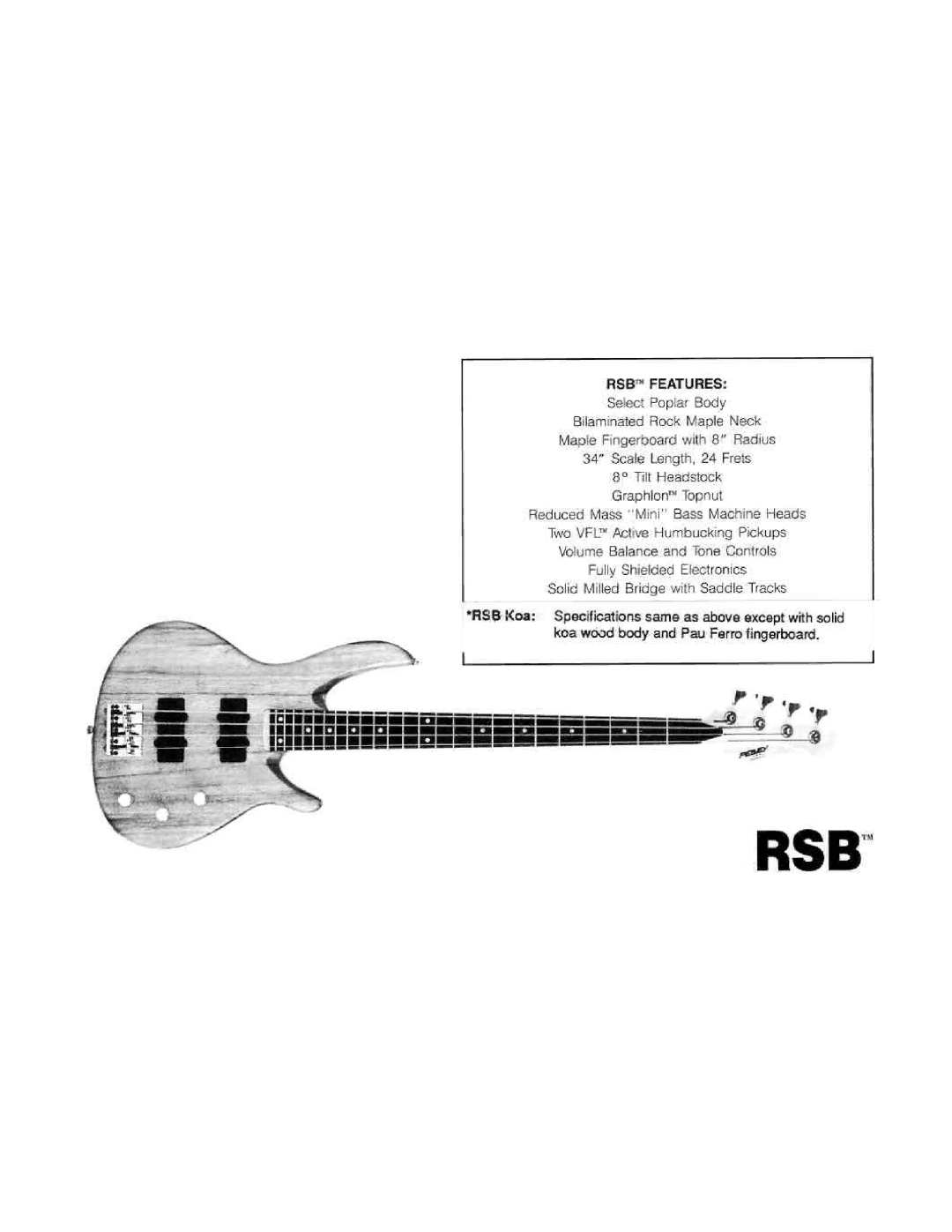 Peavey RSB Bass manual 