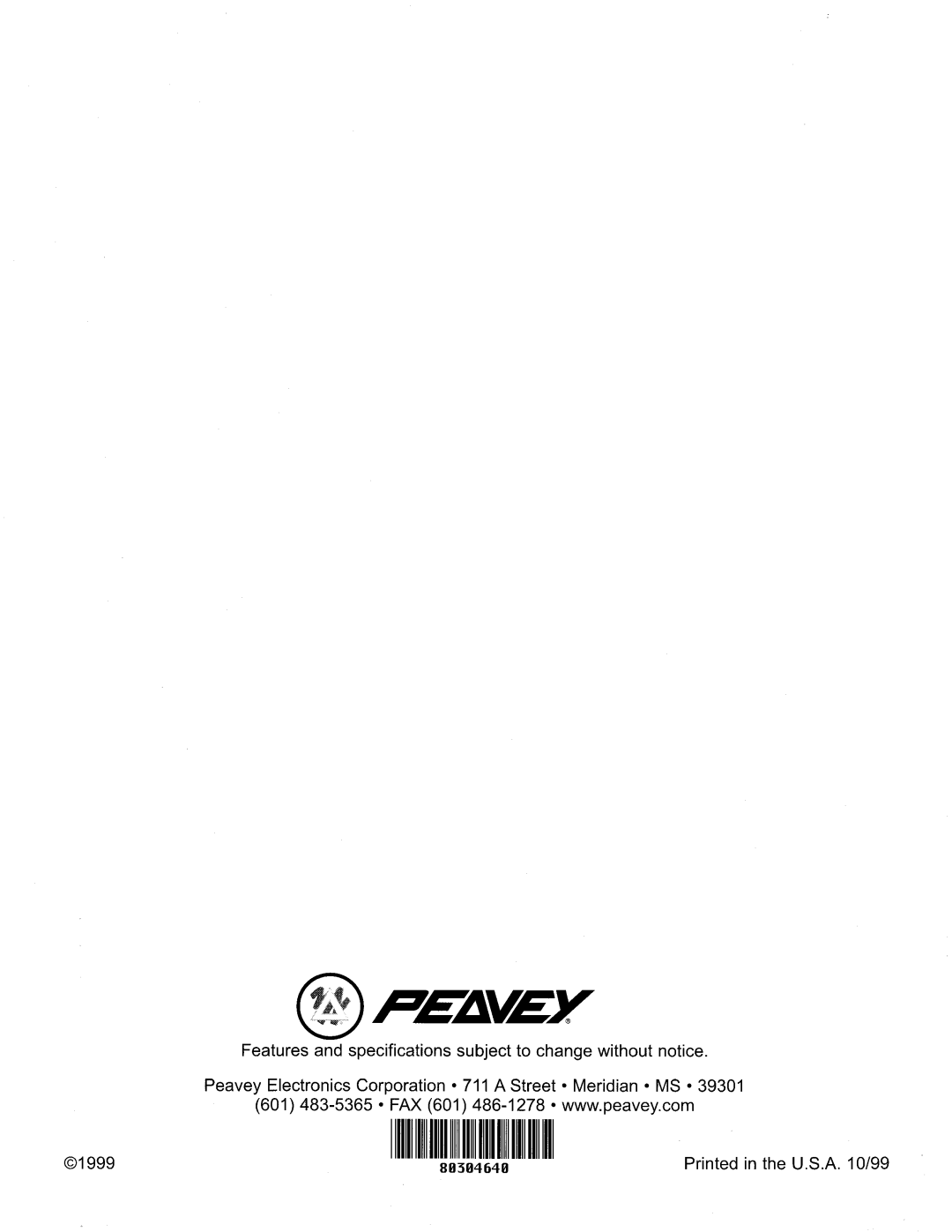 Peavey RSM 4062 manual 