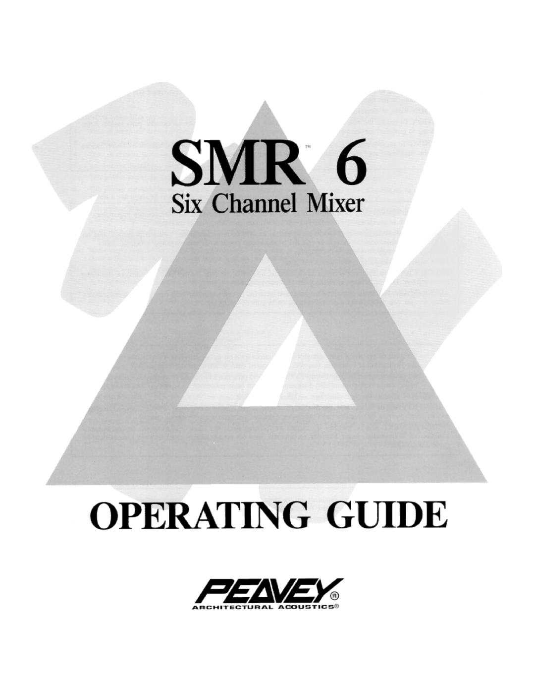 Peavey SMR 6 manual 