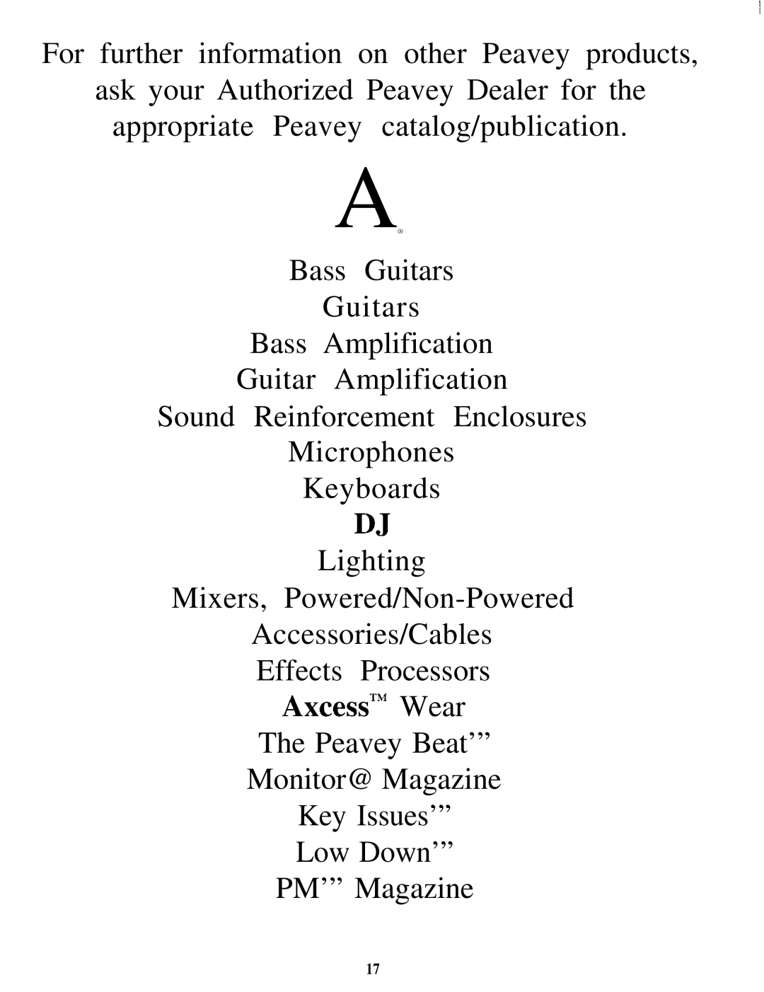 Peavey Special 212 manual 