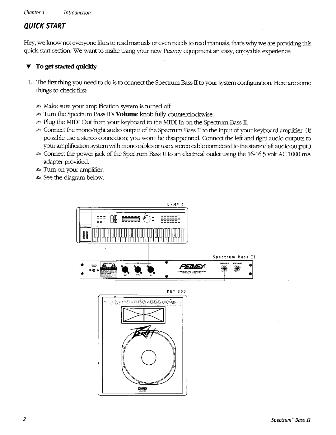 Peavey Spectrum Bass II manual 