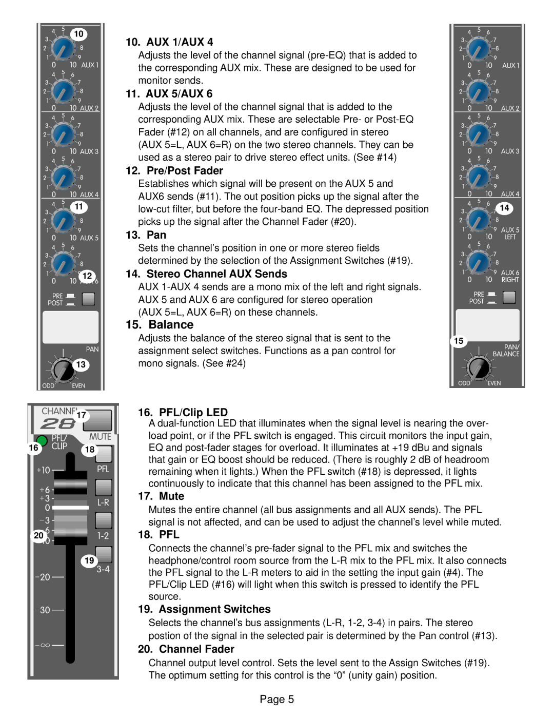 Peavey SRC Series, SRC 4026 FC, SRC 4034 FC, SRC 4018 FC owner manual Balance 