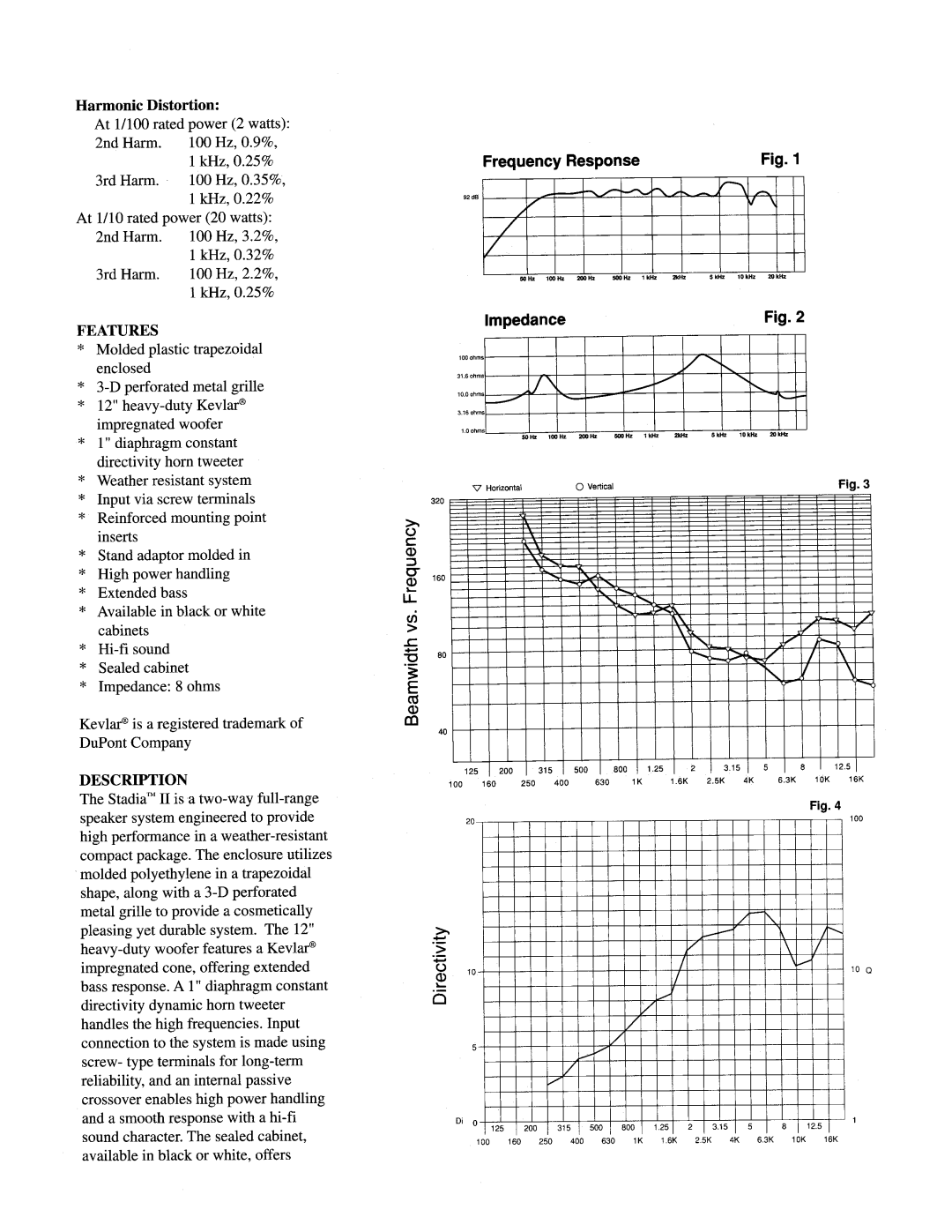 Peavey Stadia II manual 