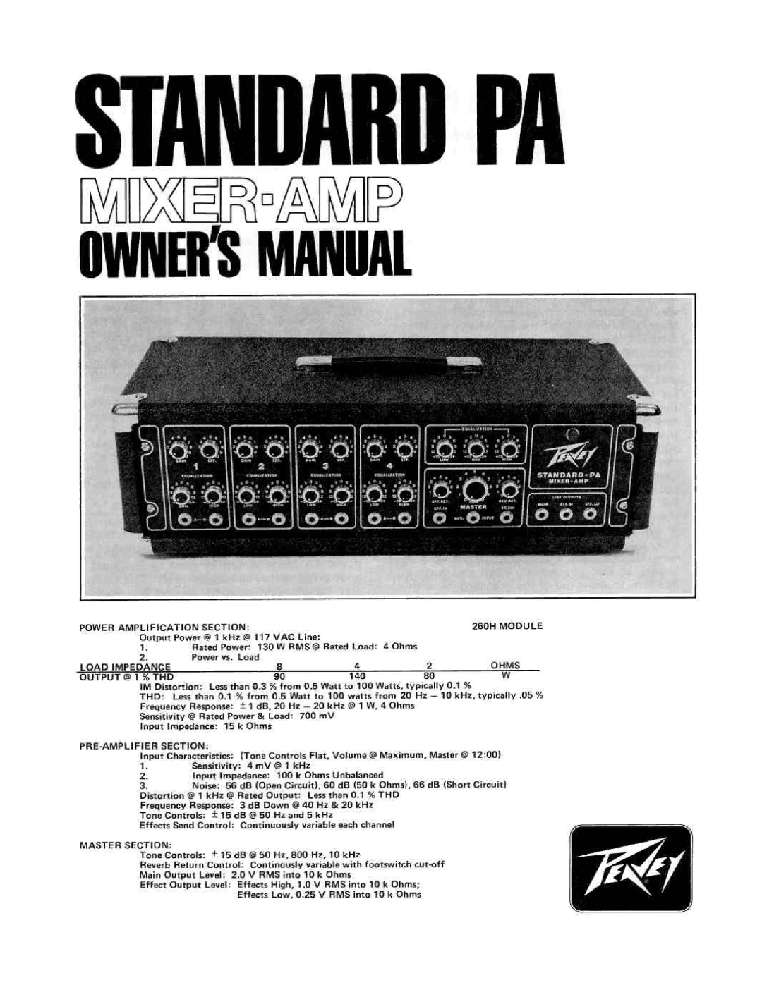 Peavey Standard PA manual 