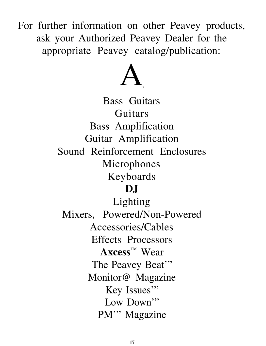 Peavey Supreme manual 