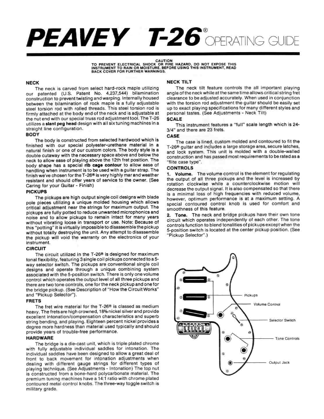 Peavey T-26 manual 