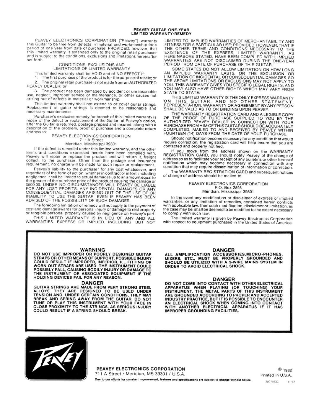 Peavey T-27 manual 