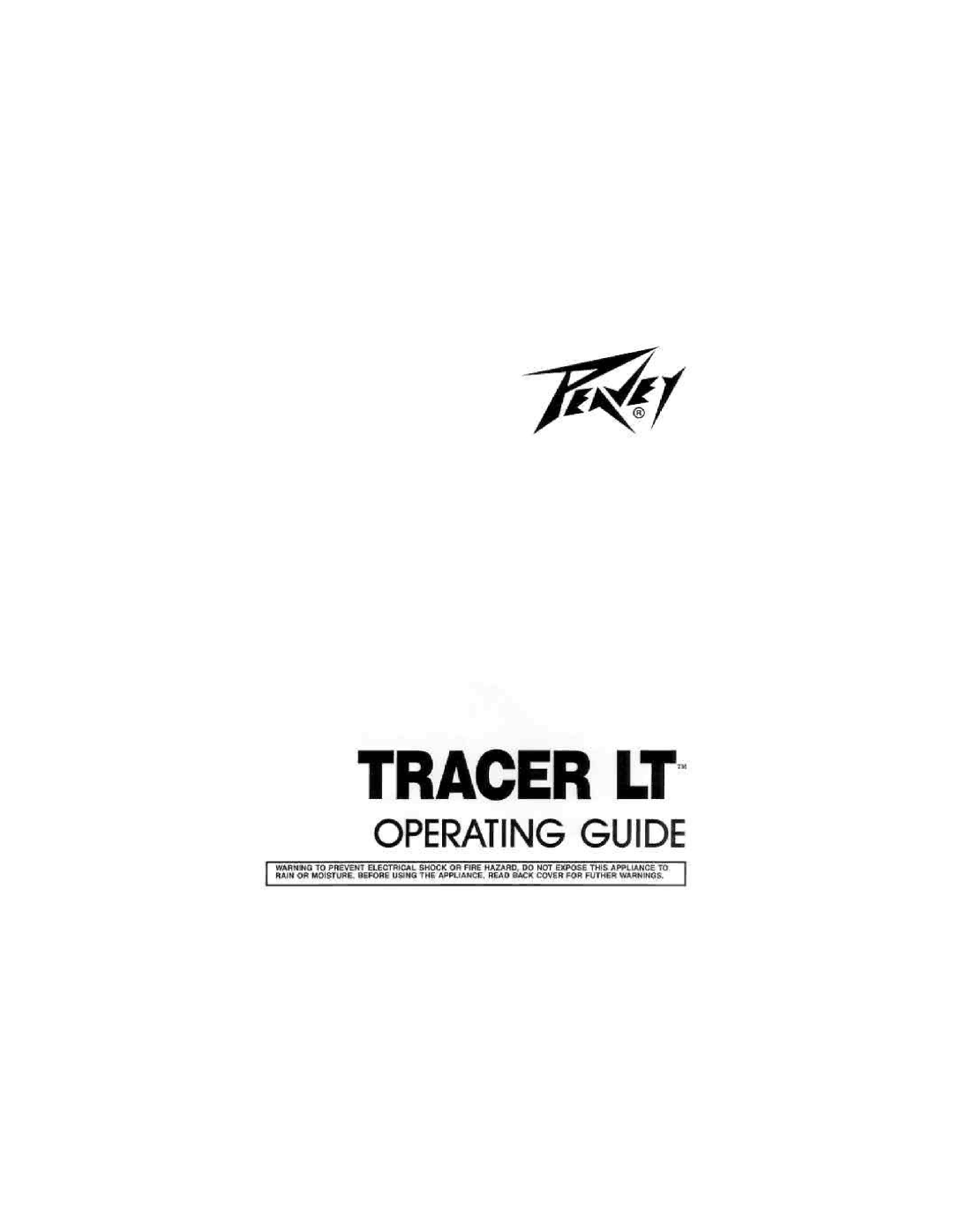 Peavey Tracer LT manual 