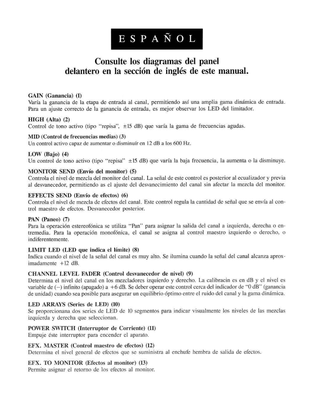 Peavey Unity 1000 manual 