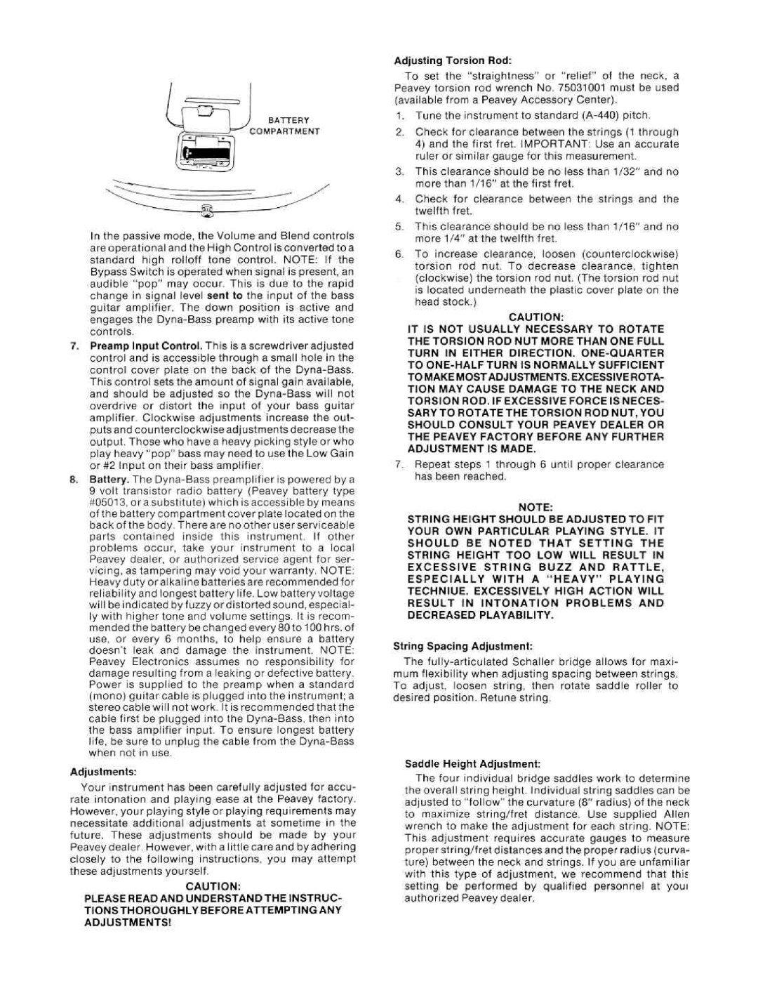 Peavey Unity LTD manual 