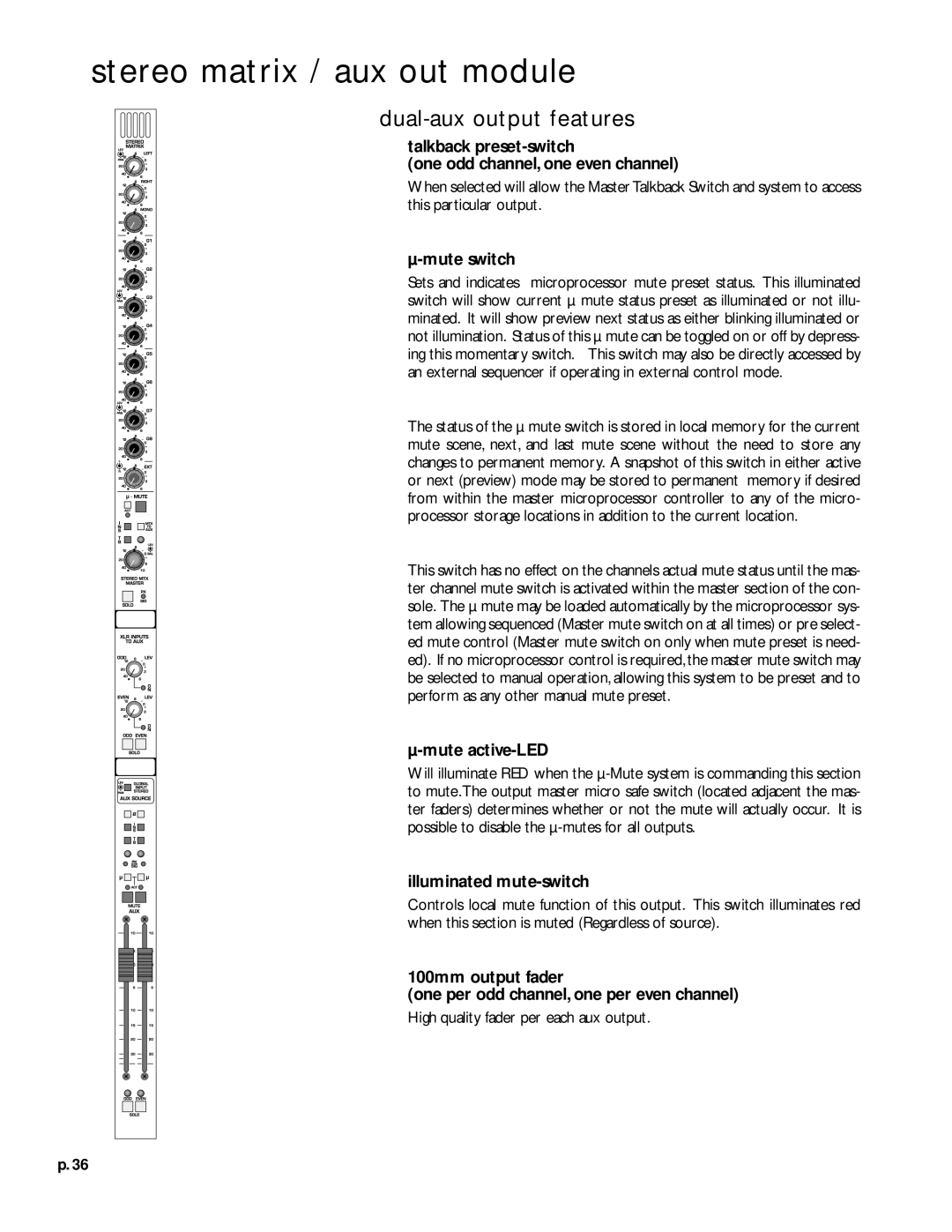 Peavey V12 owner manual Talkback preset-switch One odd channel, one even channel 