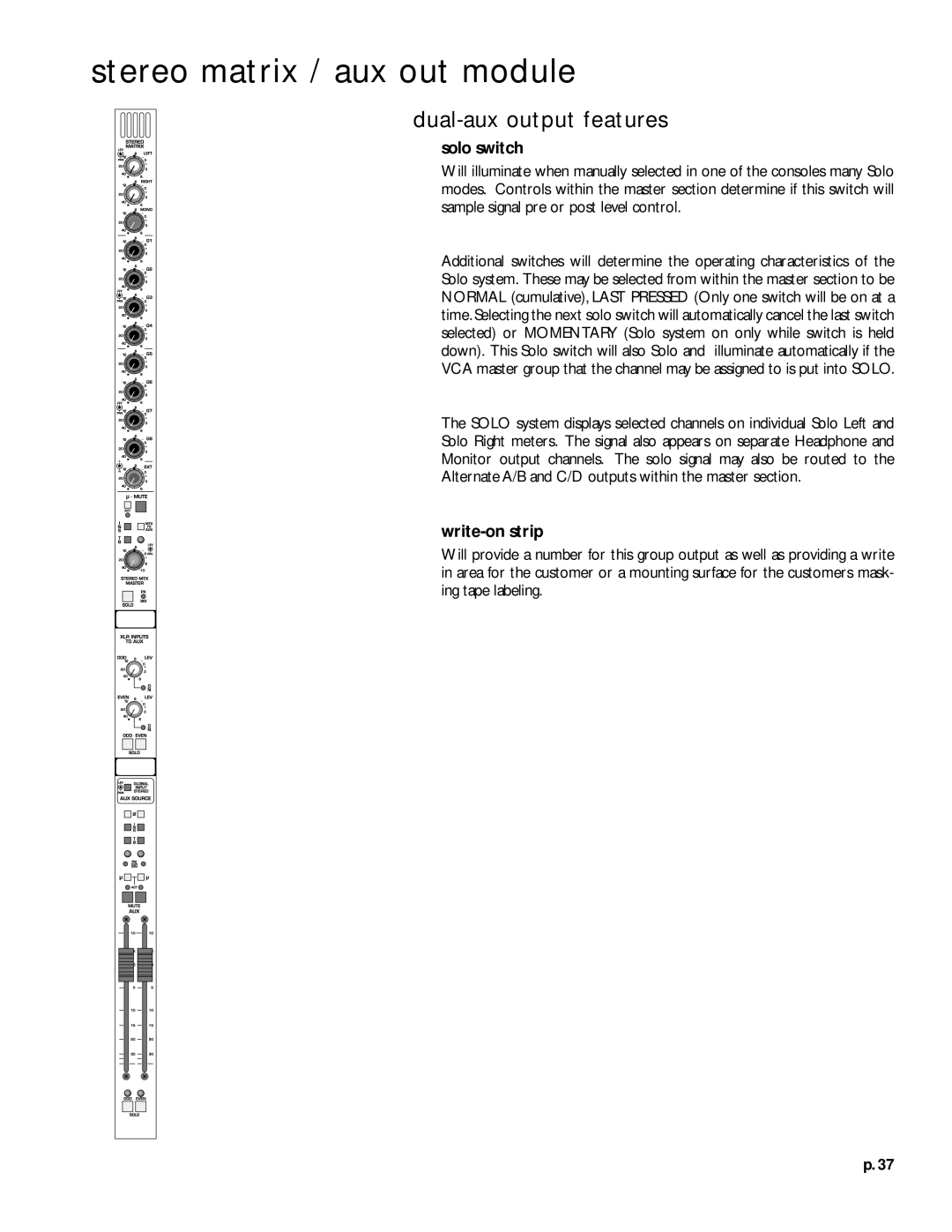 Peavey V12 owner manual Solo switch 