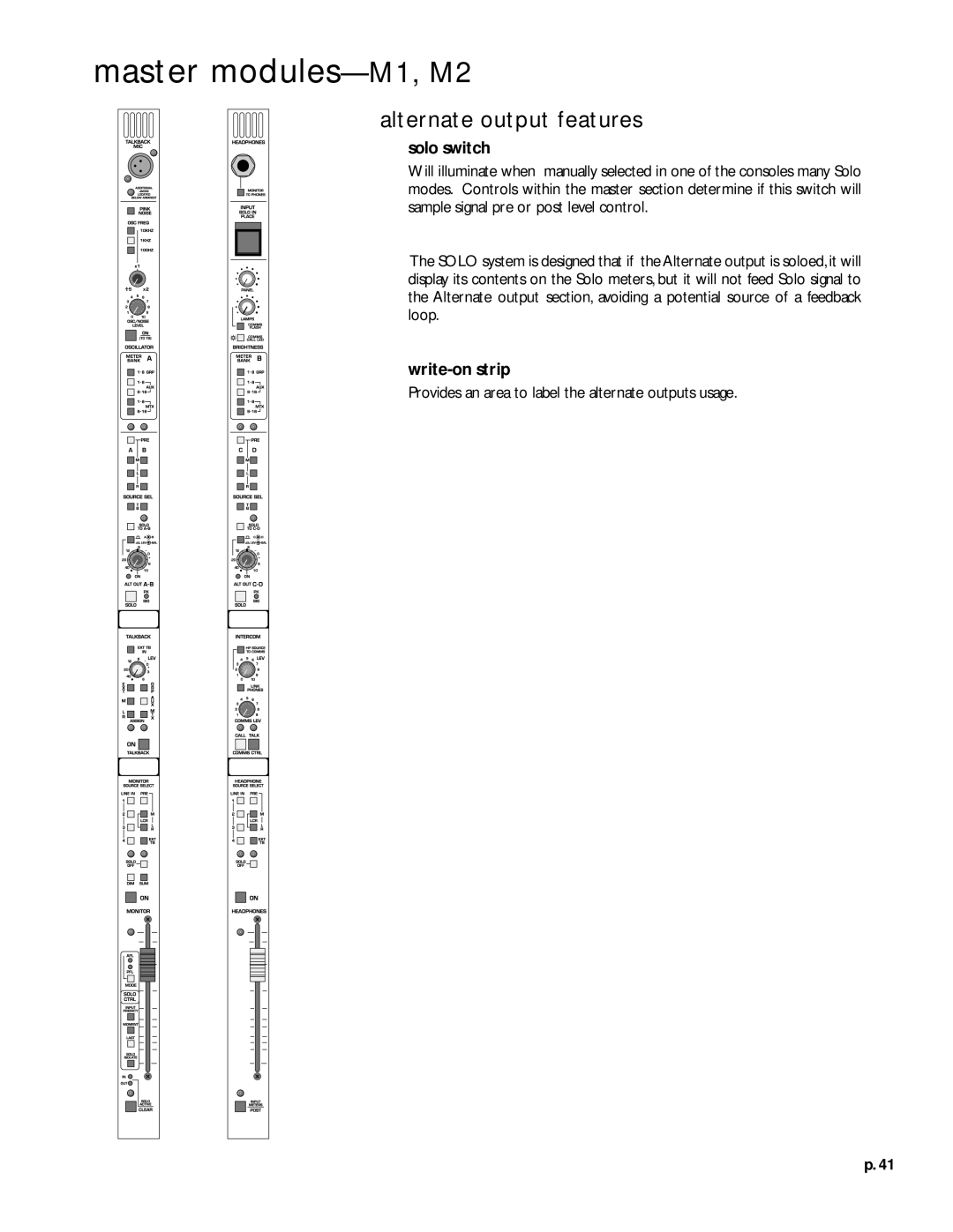 Peavey V12 owner manual Provides an area to label the alternate outputs usage 