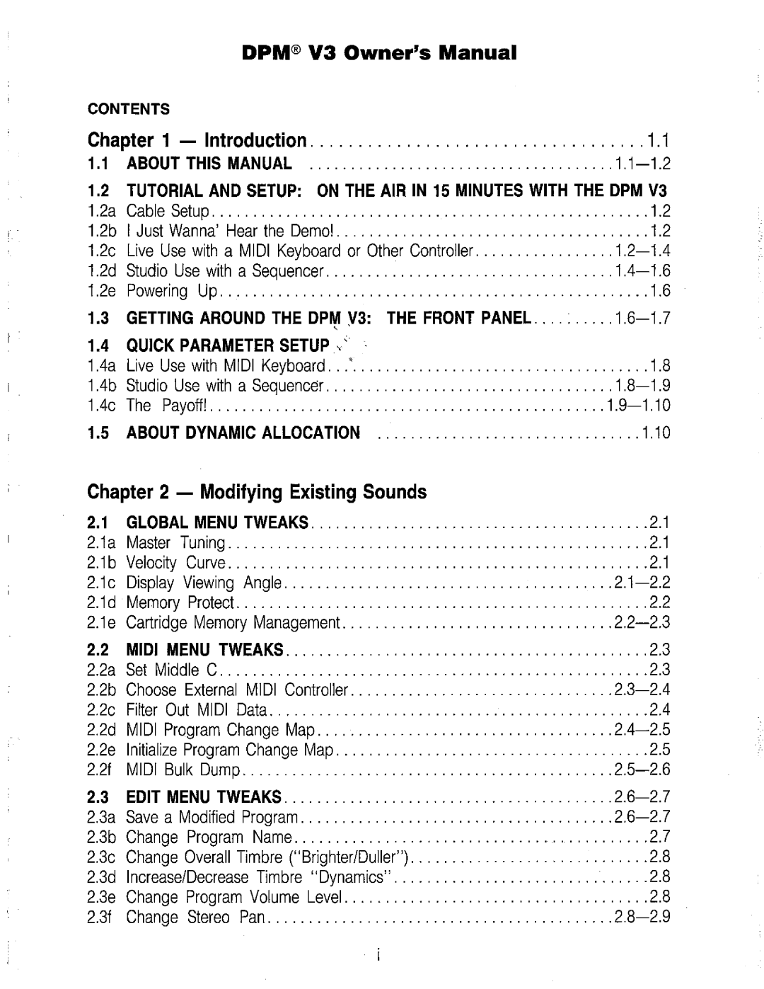 Peavey V3 manual 